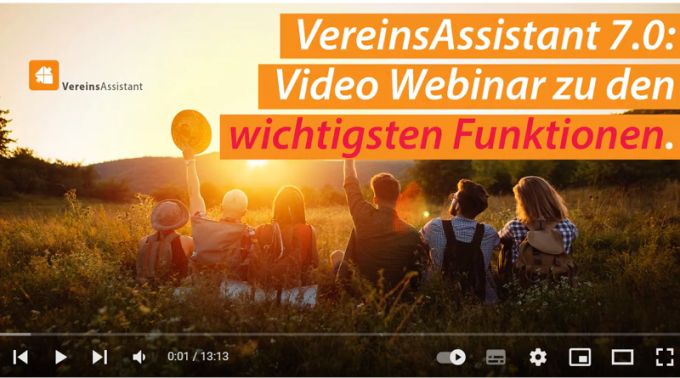 Screenshot vom VereinsAssistant Video "Webinar"